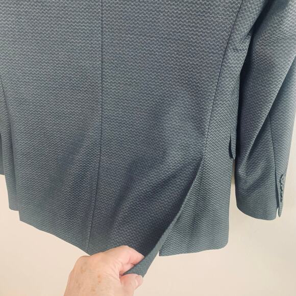 JF J. Ferrar Sz 36R Men's Slim Fit Sport Coat Blazer Jacket Black Career Travel - Picture 5 of 8